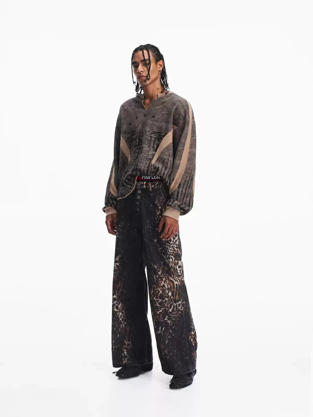 Faded Camo Reverse-Panel Sweatshirt — product view 5