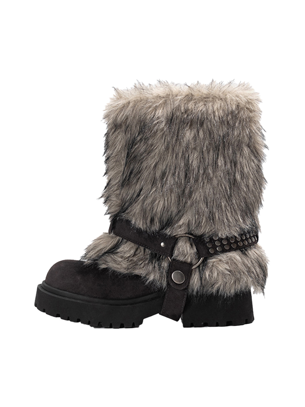 Faux Fur Waterproof Platform Snow Boots - View 4