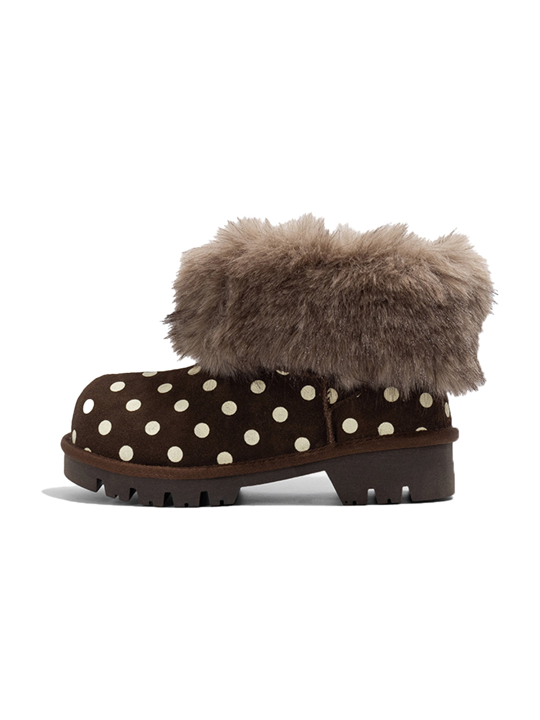 Faux Mink Fur Cuff Platform Snow Boots - View 7