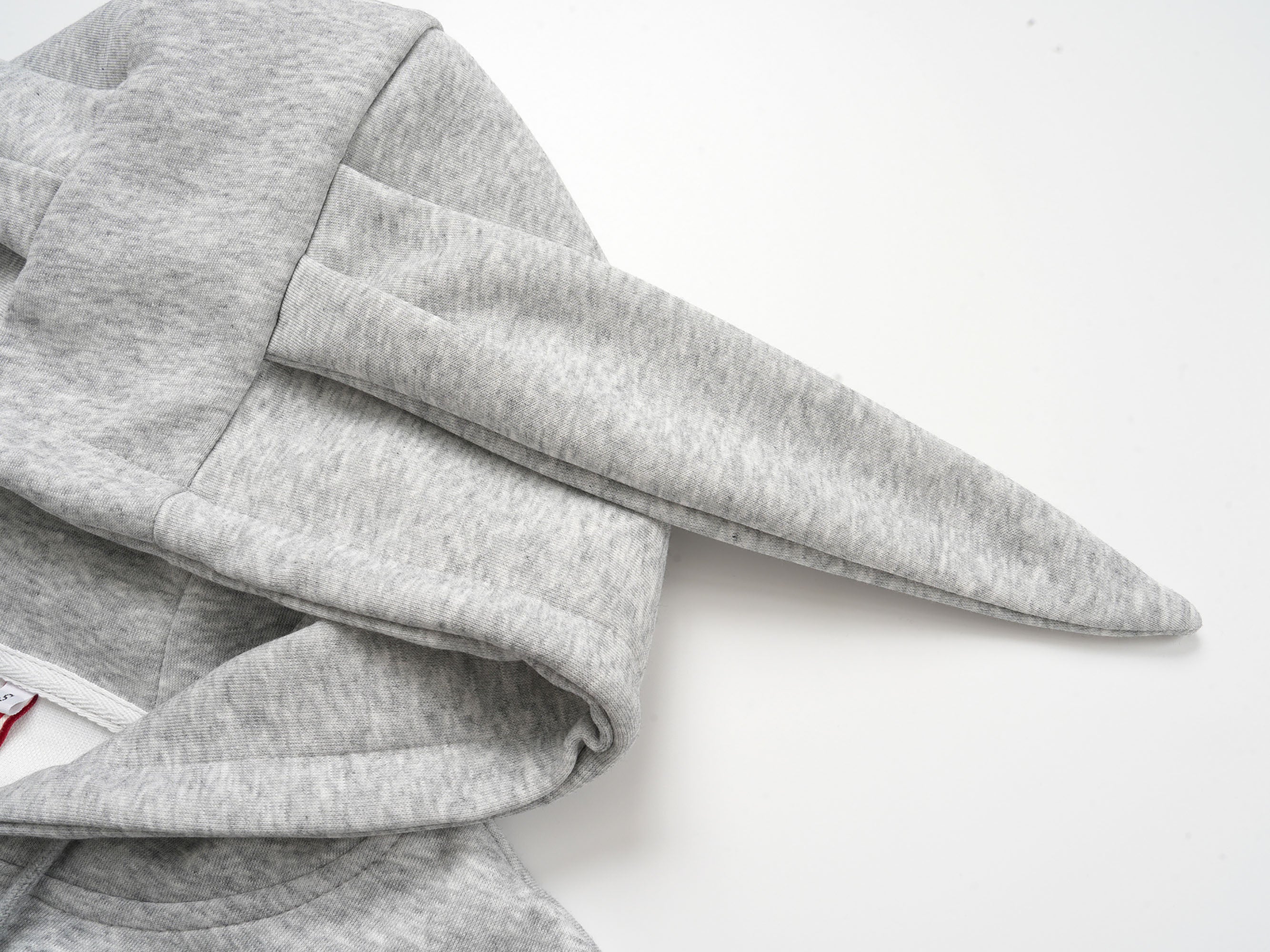 Gray Bunny Ear Zip Hoodie
