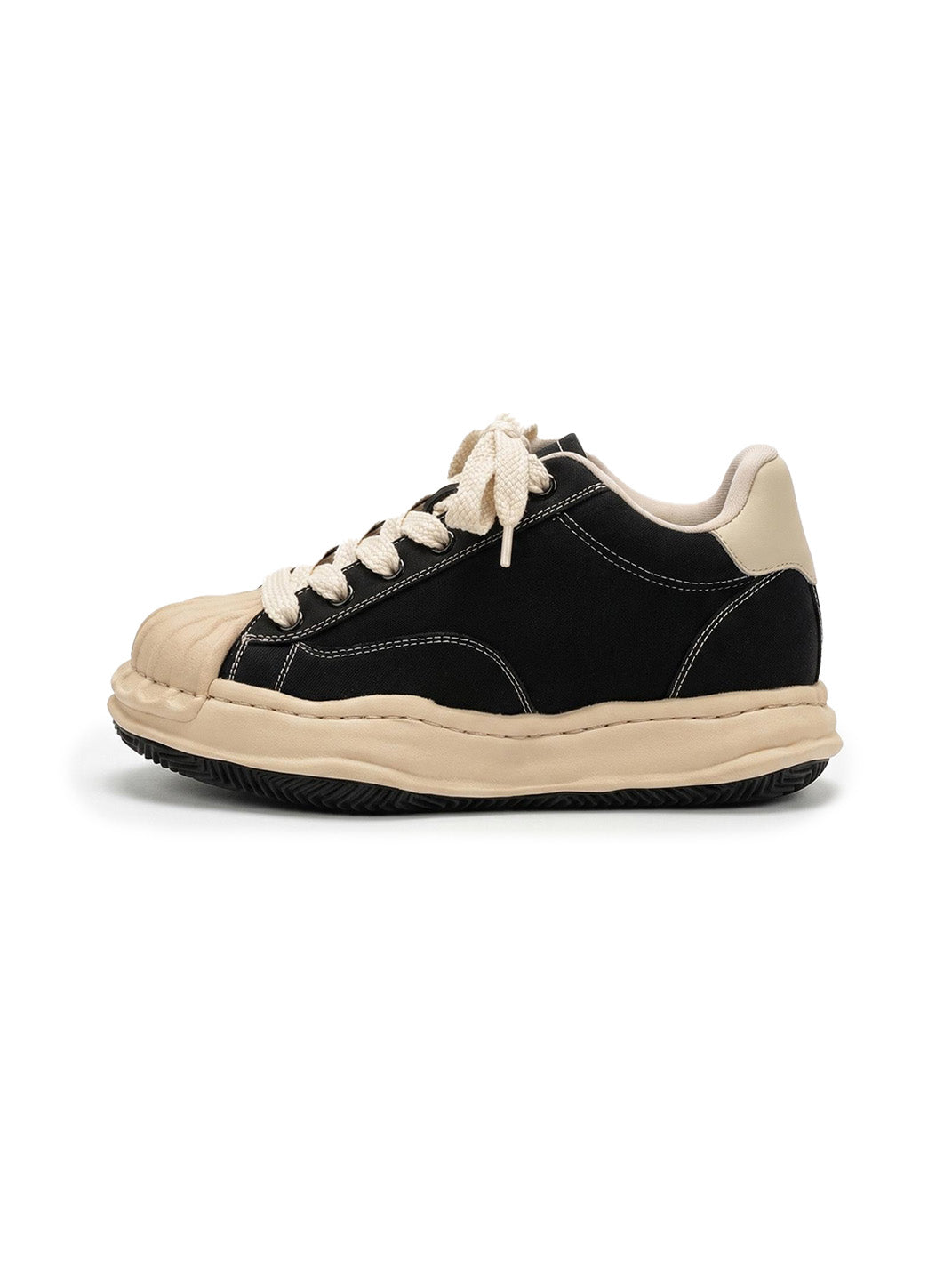 Distressed 7CM Platform Court Sneakers