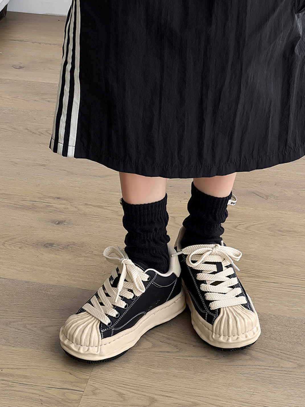 Distressed 7CM Platform Court Sneakers - View 5