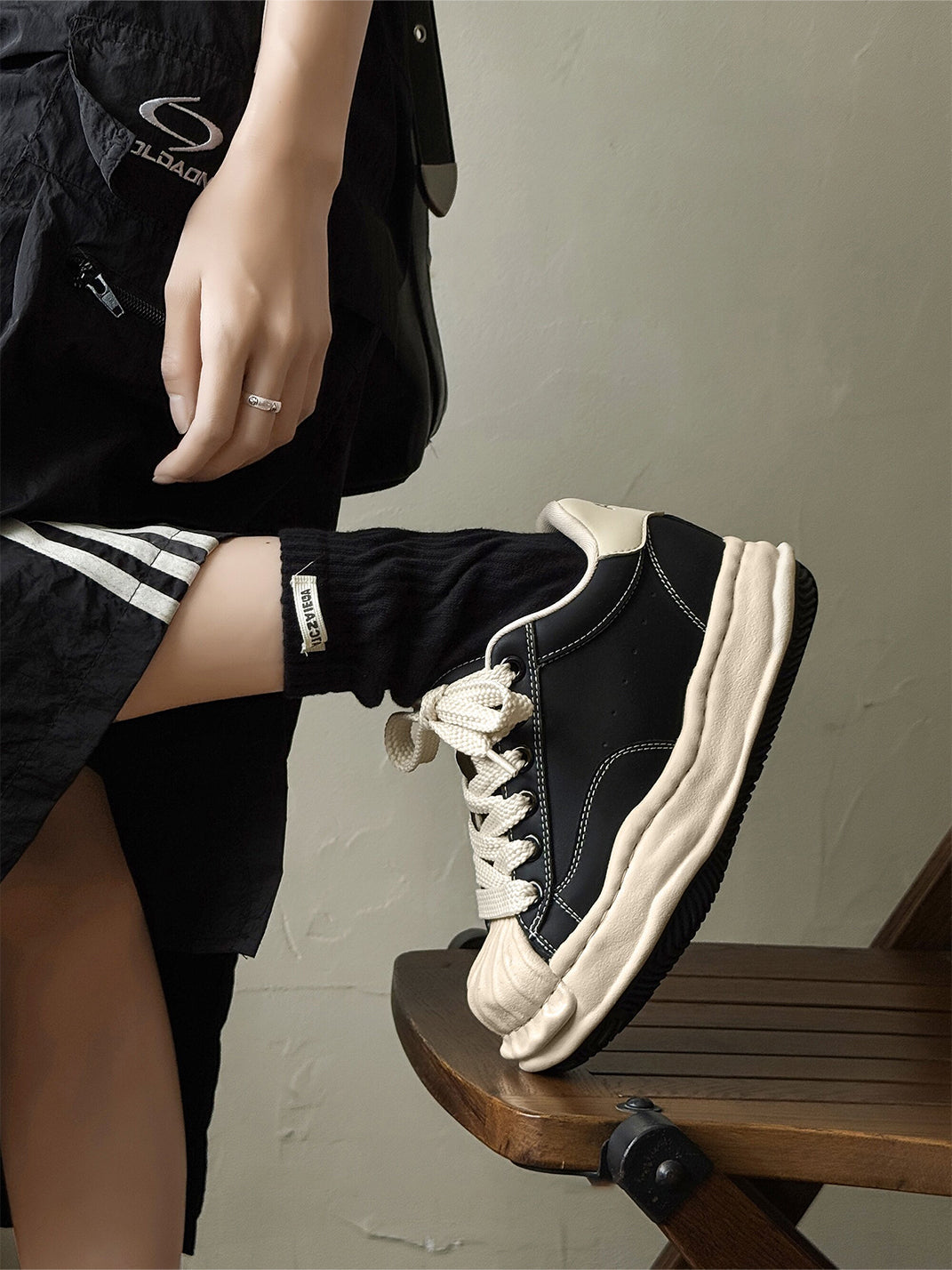 Distressed 7CM Platform Court Sneakers - View 6