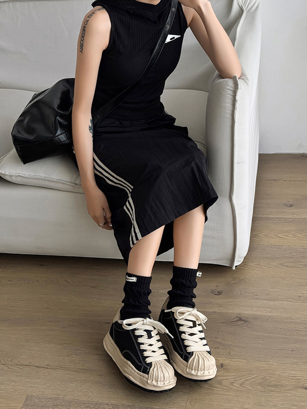 Distressed 7CM Platform Court Sneakers - View 15