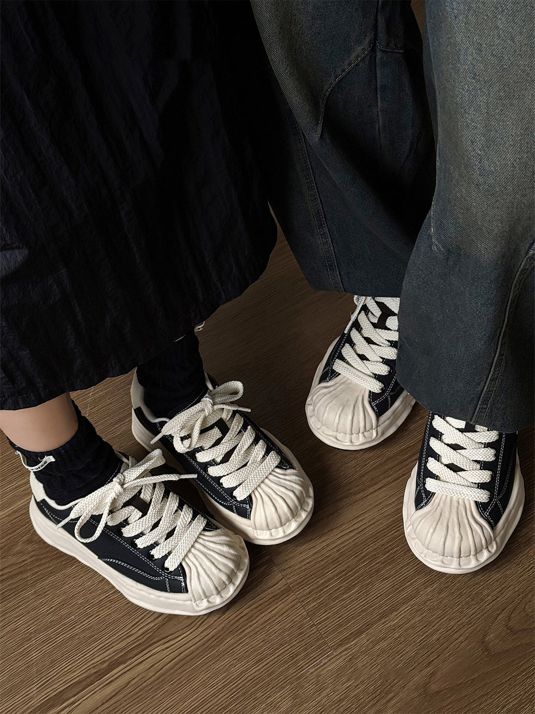 Distressed 7CM Platform Court Sneakers - View 17