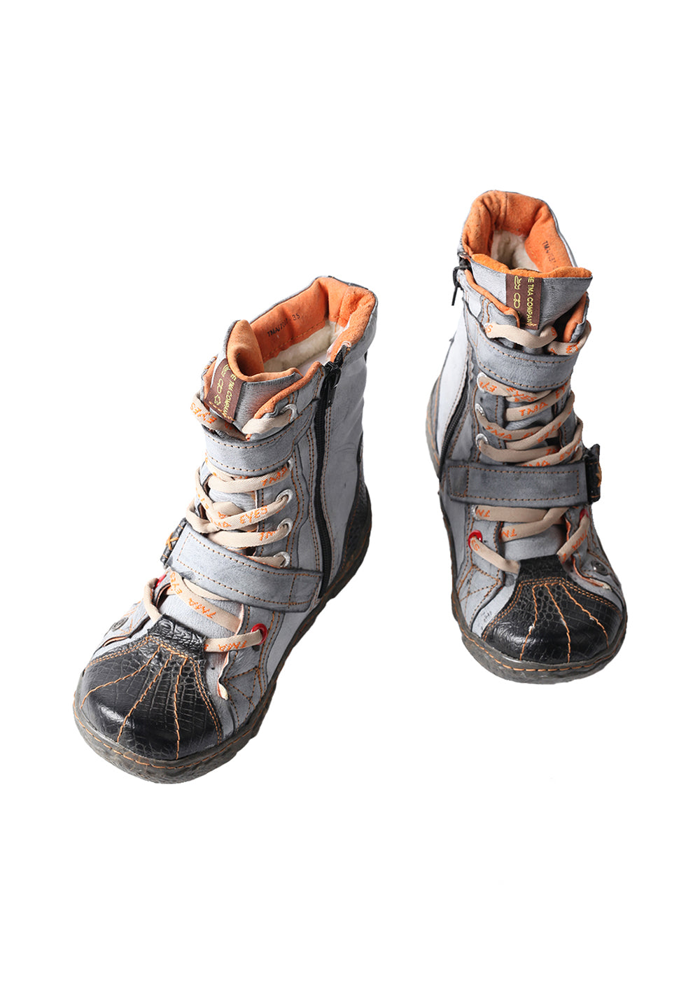 Fleece-Lined Hand-Stitched Mid-Calf Boots - View 12