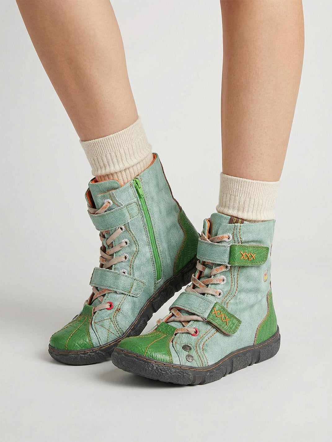 Fleece-Lined Hand-Stitched Mid-Calf Boots - View 21