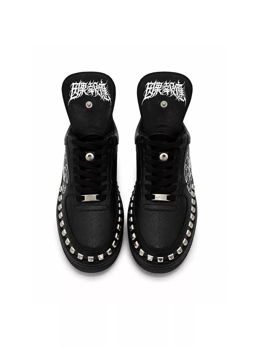 Foldover-Tongue Leather Chunky Low-Top Sneakers - view 3