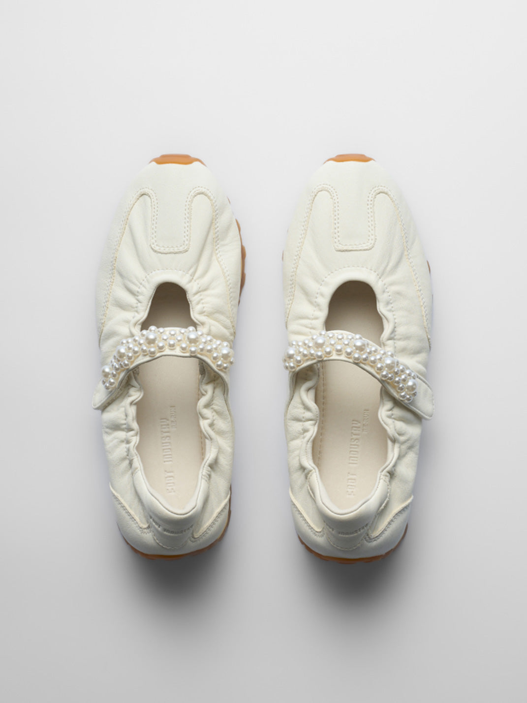 Pearl-Strap Leather Ballet Mary Janes - View 4