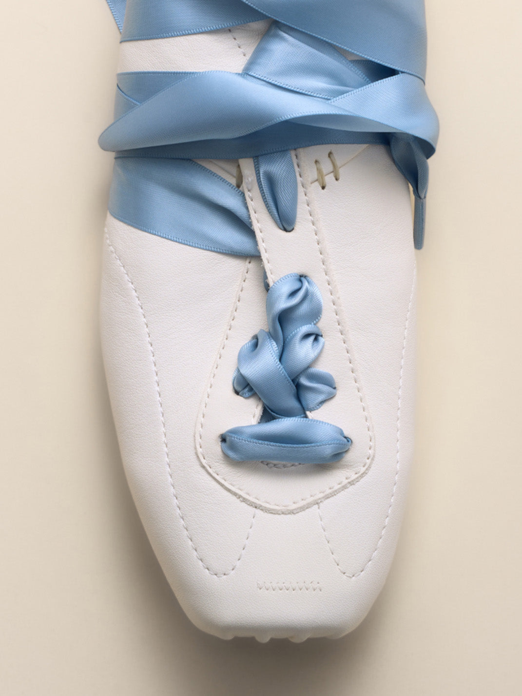 Ribbon-Laced Low-Profile Retro Trainers - View 5