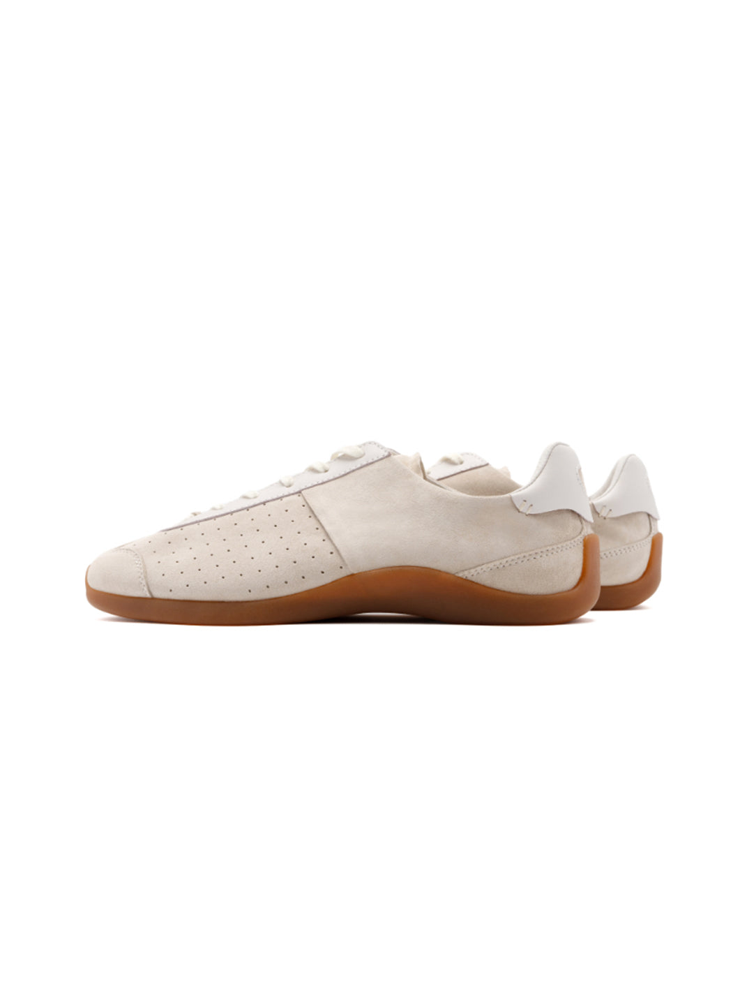 Ballet-Inspired Slim Leather-Look Trainers - View 12