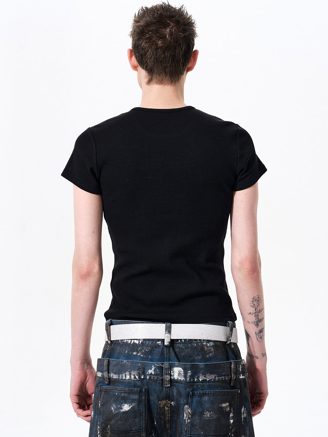 Cross-Headphone Graphic Slim T-Shirt - View 6