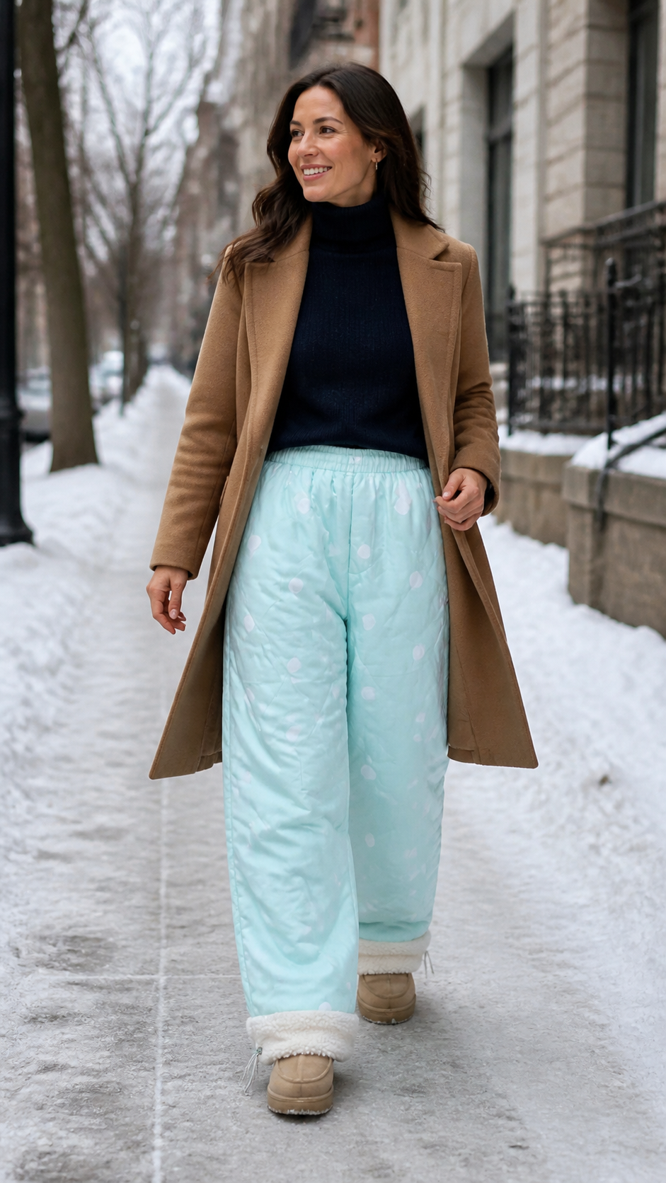 Frosty Polka Puff Fleece Cuff Pants natural UGC showcase 2