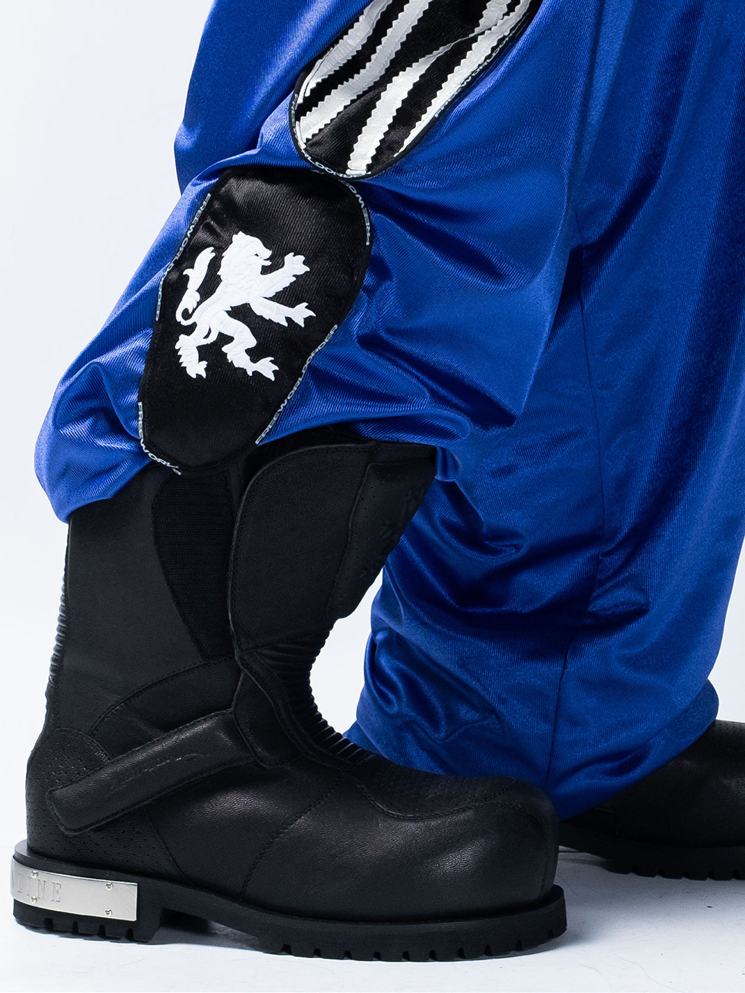 Armored Mid-Calf Leather Moto Boots - View 3