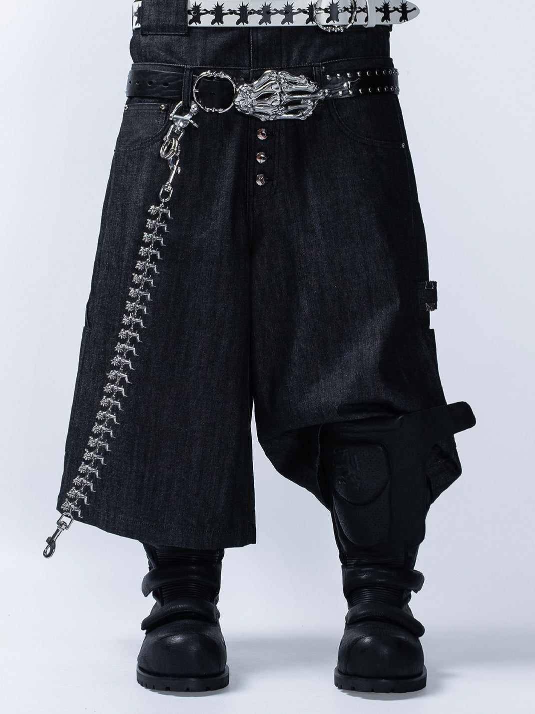 Armored Mid-Calf Leather Moto Boots - View 8