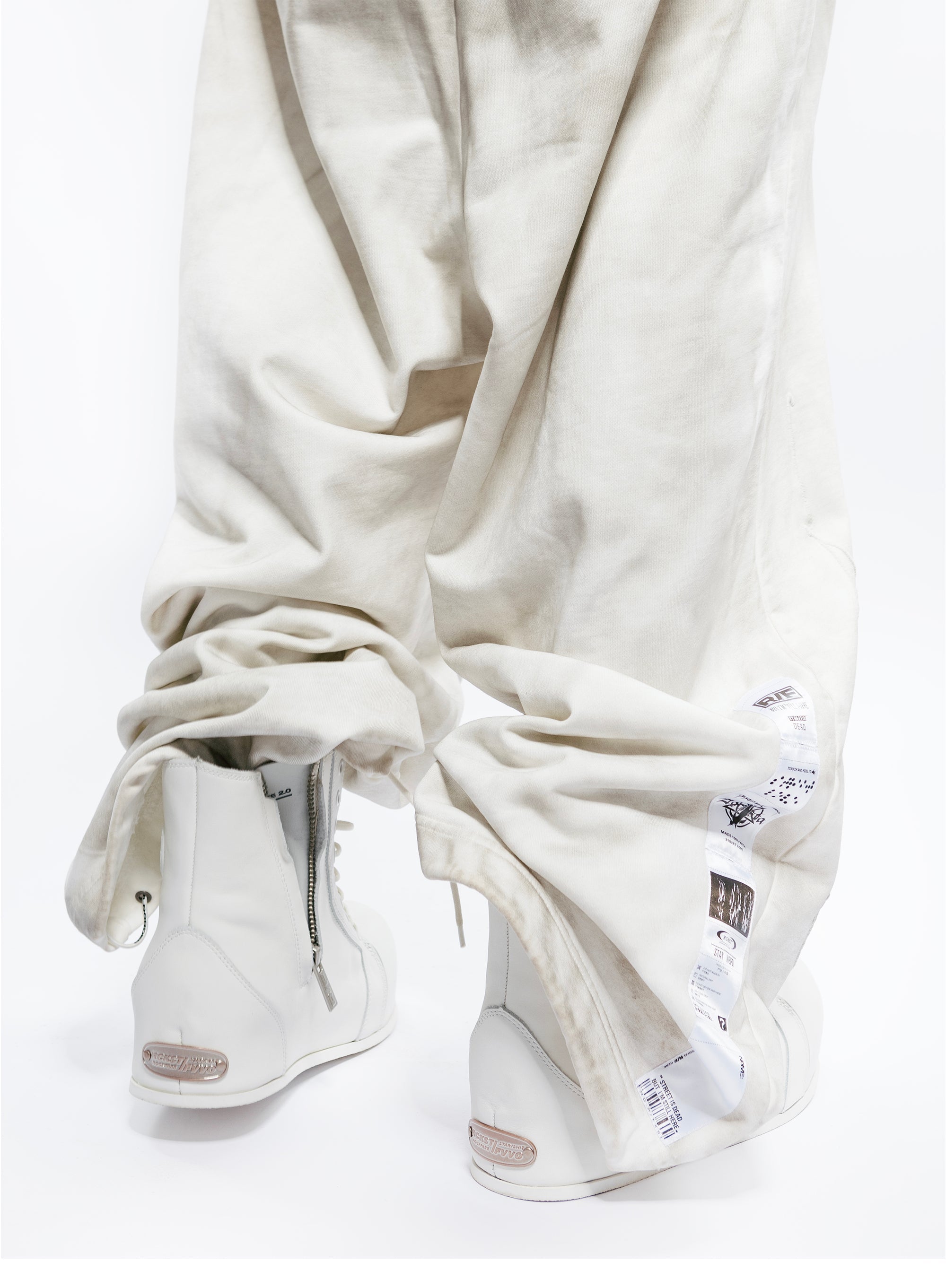 Open-Heel Leather High-Top Boots - View 4