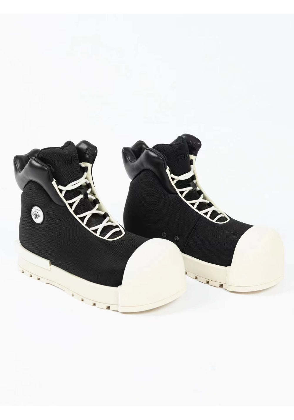 Sculpted-Toe Platform High-Top Boots - View 5