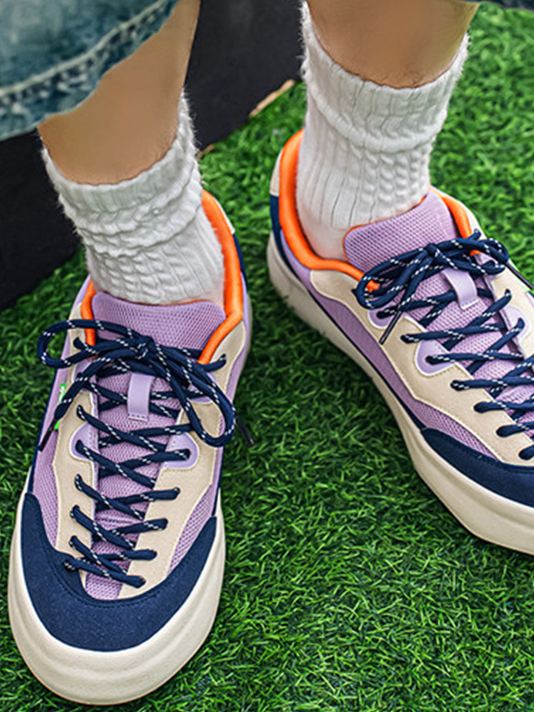 Morandi Colorblock Platform Sneakers - View 2