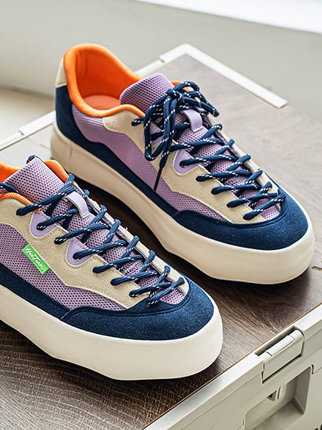 Morandi Colorblock Platform Sneakers - View 5