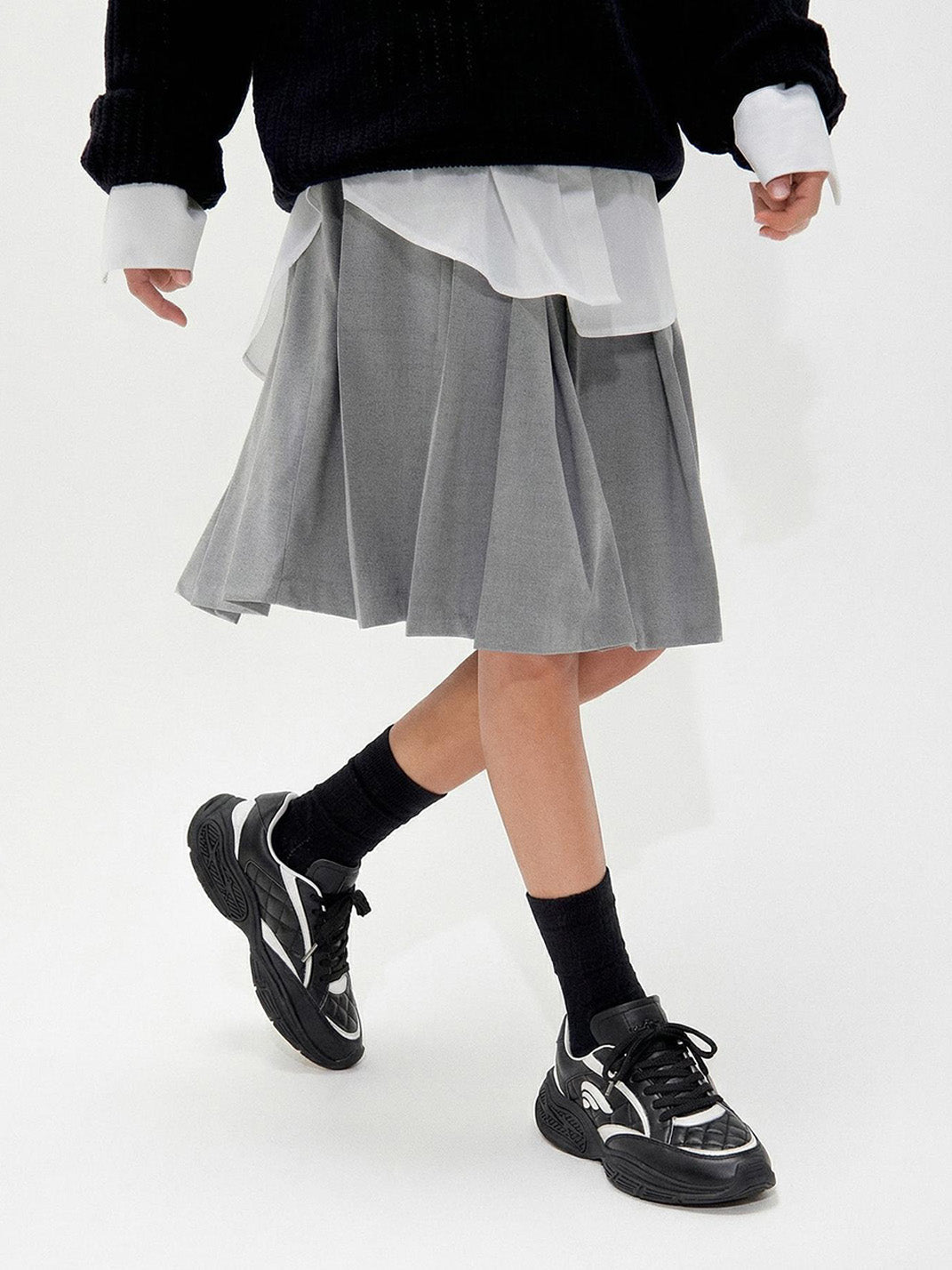 Quilted-Panel Low-Profile Sport Sneakers - View 3