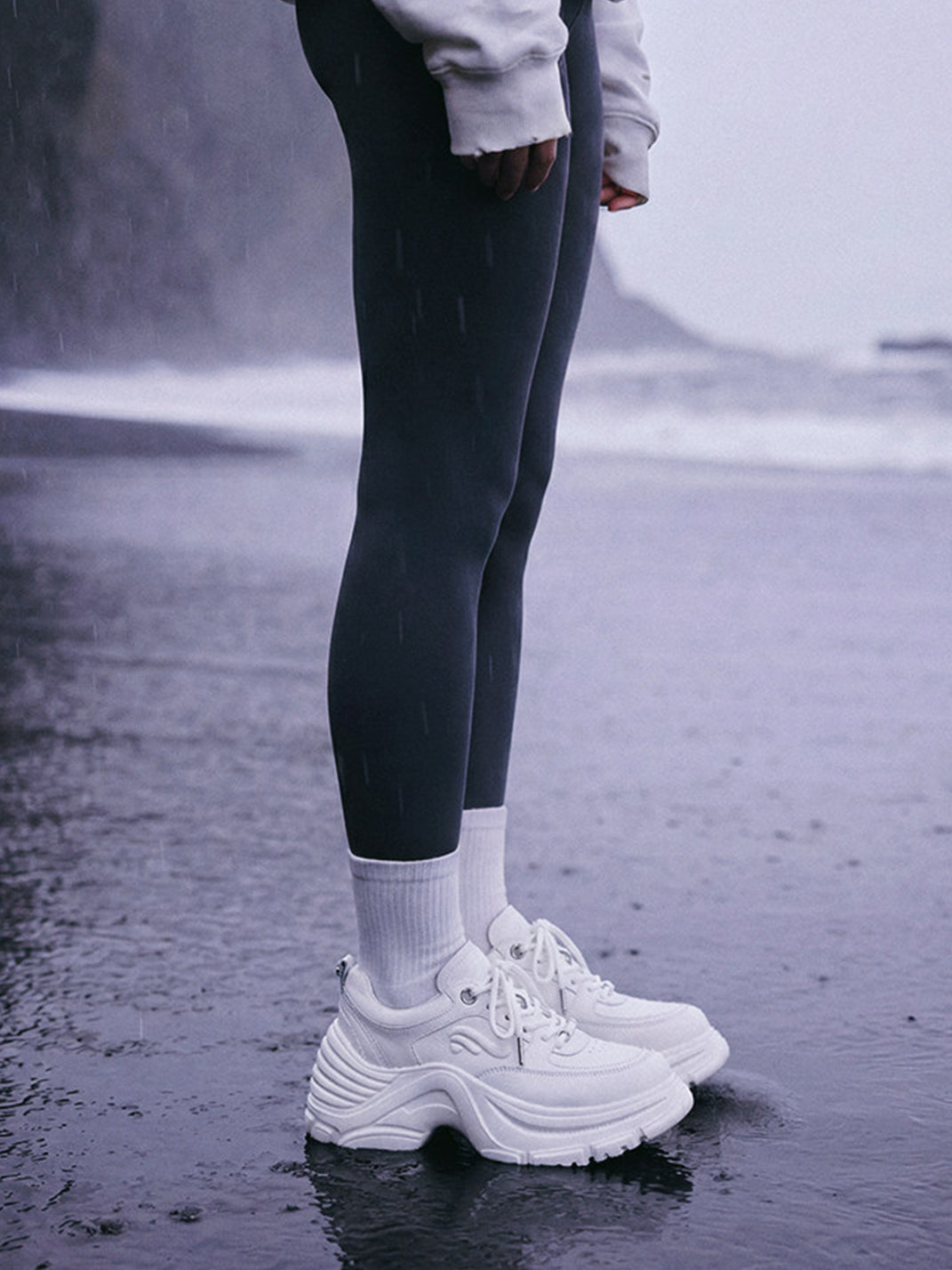Sculpted-Wave Chunky Dad Sneakers - View 2