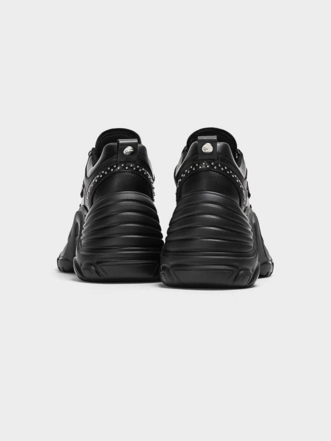 Studded Sculpted-Sole Platform Sneakers - View 7