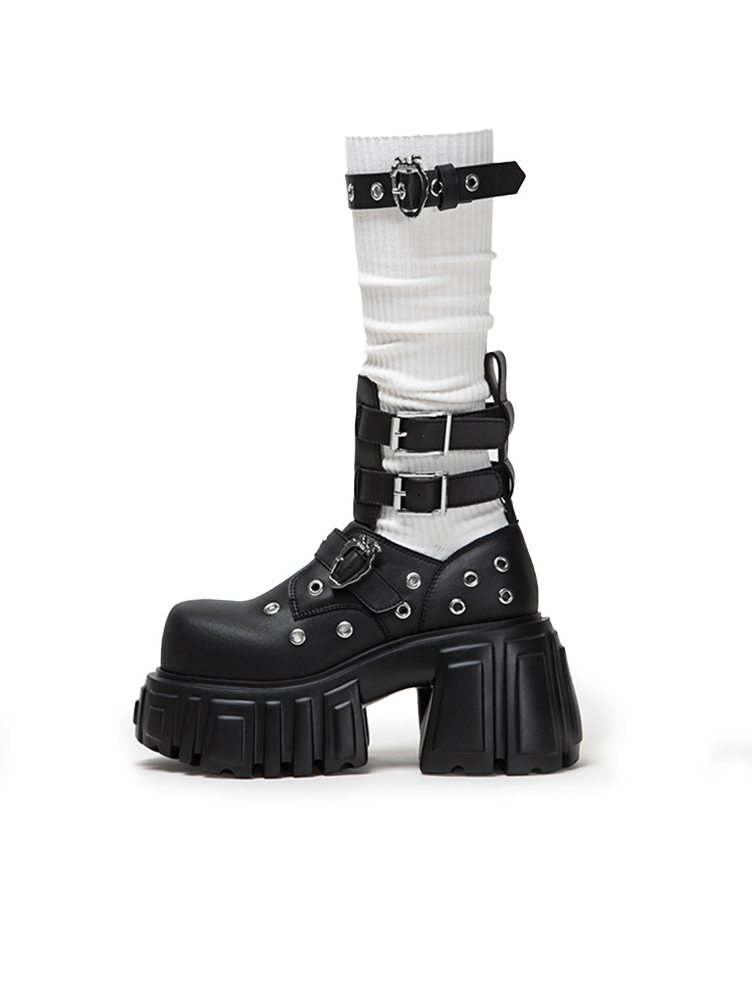 Night Queen Cage Platform Ankle Boots - View 8