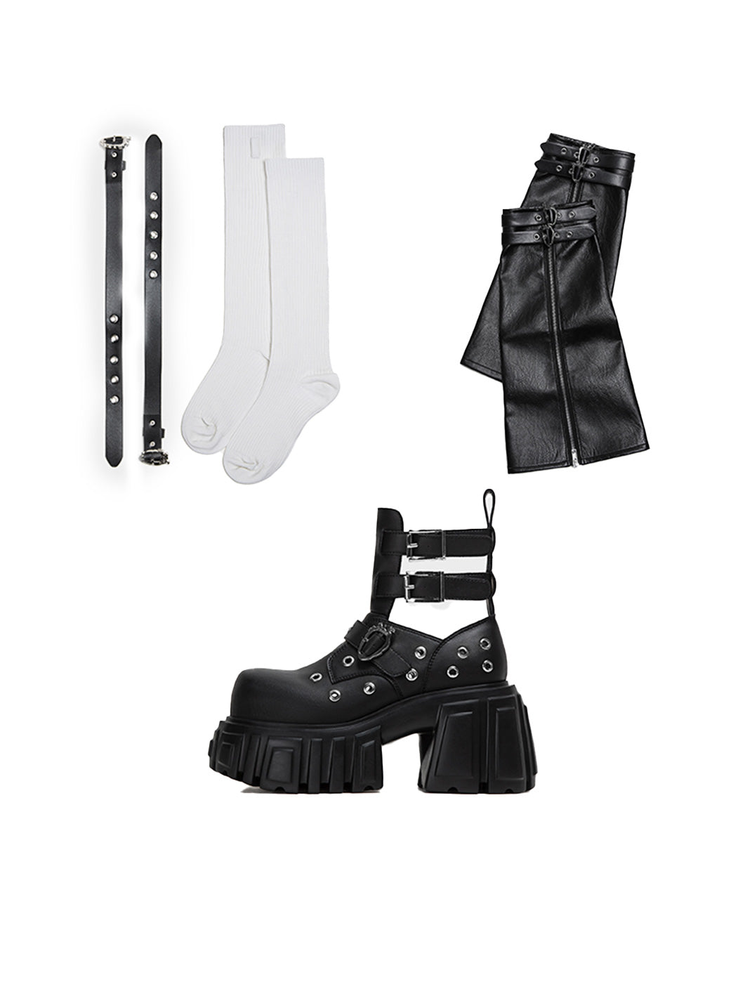 Night Queen Cage Platform Ankle Boots - View 11