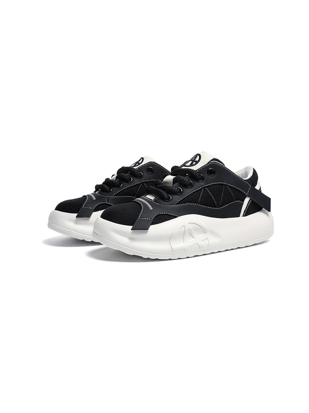 Geometric Panel Platform Runner Sneakers - View 15