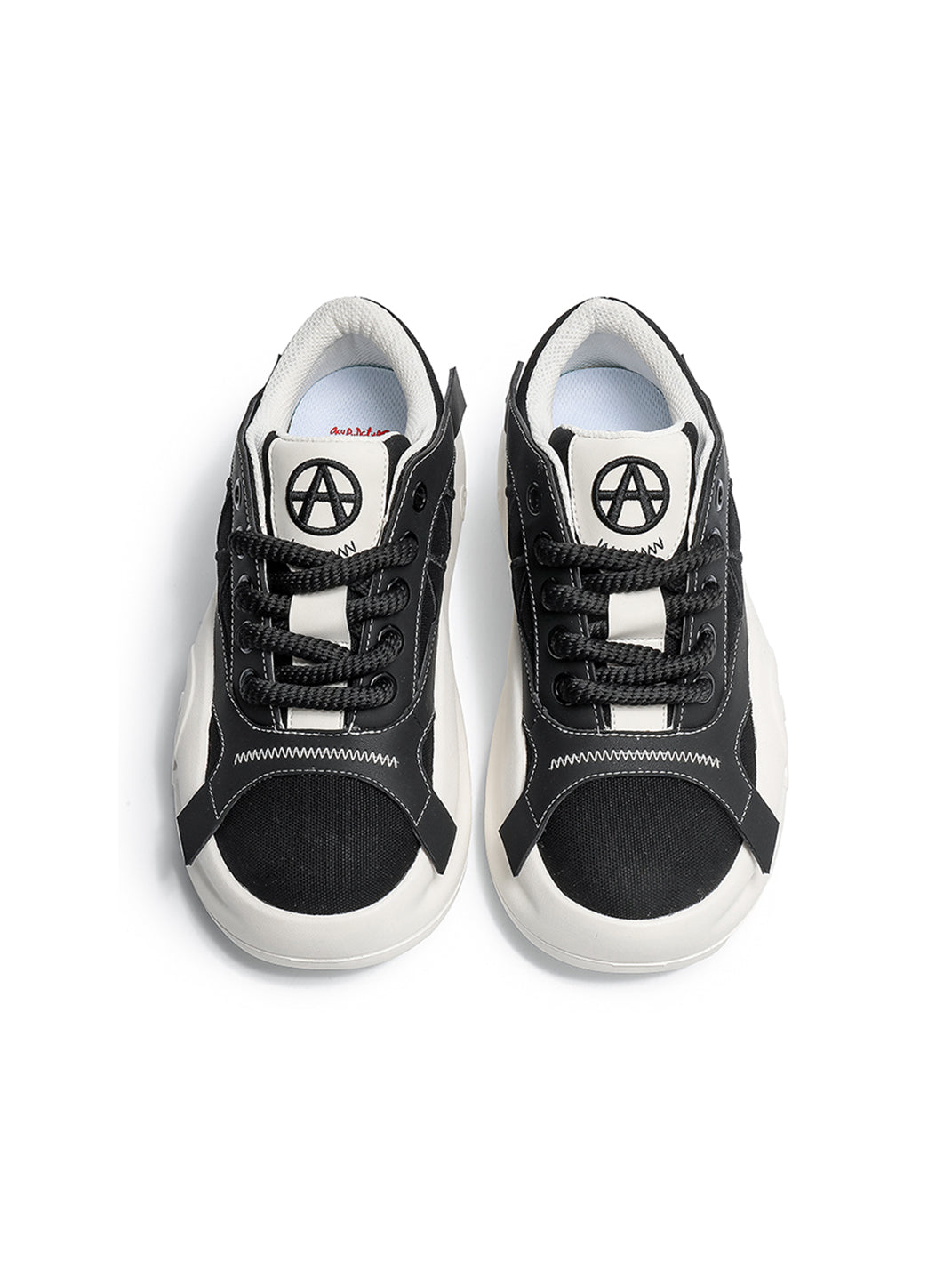 Geometric Panel Platform Runner Sneakers - View 16