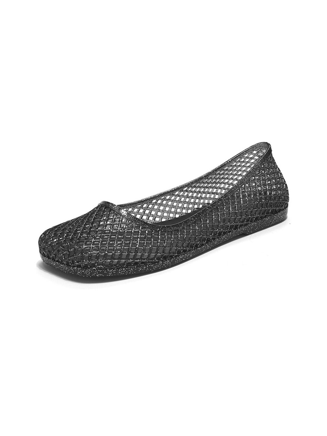 Glitter Mesh Jelly Ballet Flats - View 7