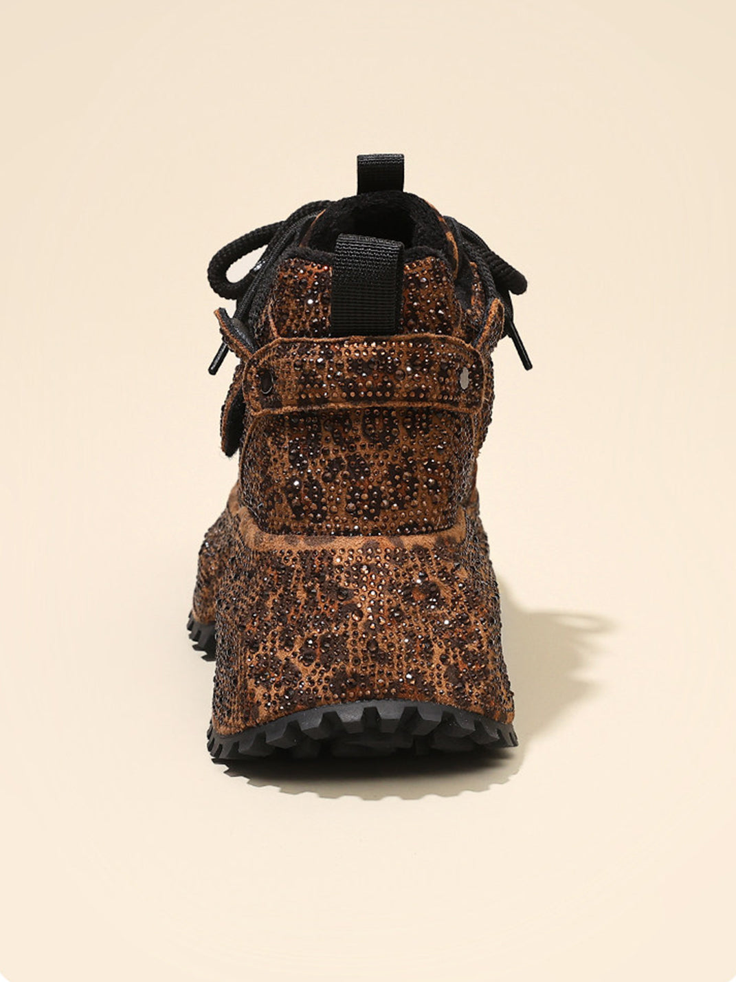 Rhinestone Leopard Platform Sneakers - View 6