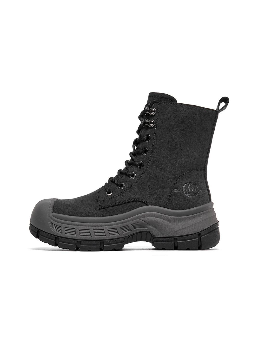 Gray Protective-Toe Platform Combat Boots - View 15