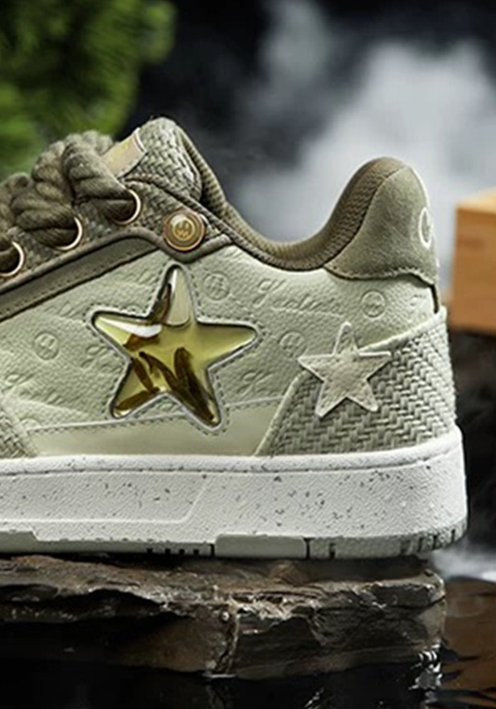 Green Longjing Tea Star Sneakers - View 5