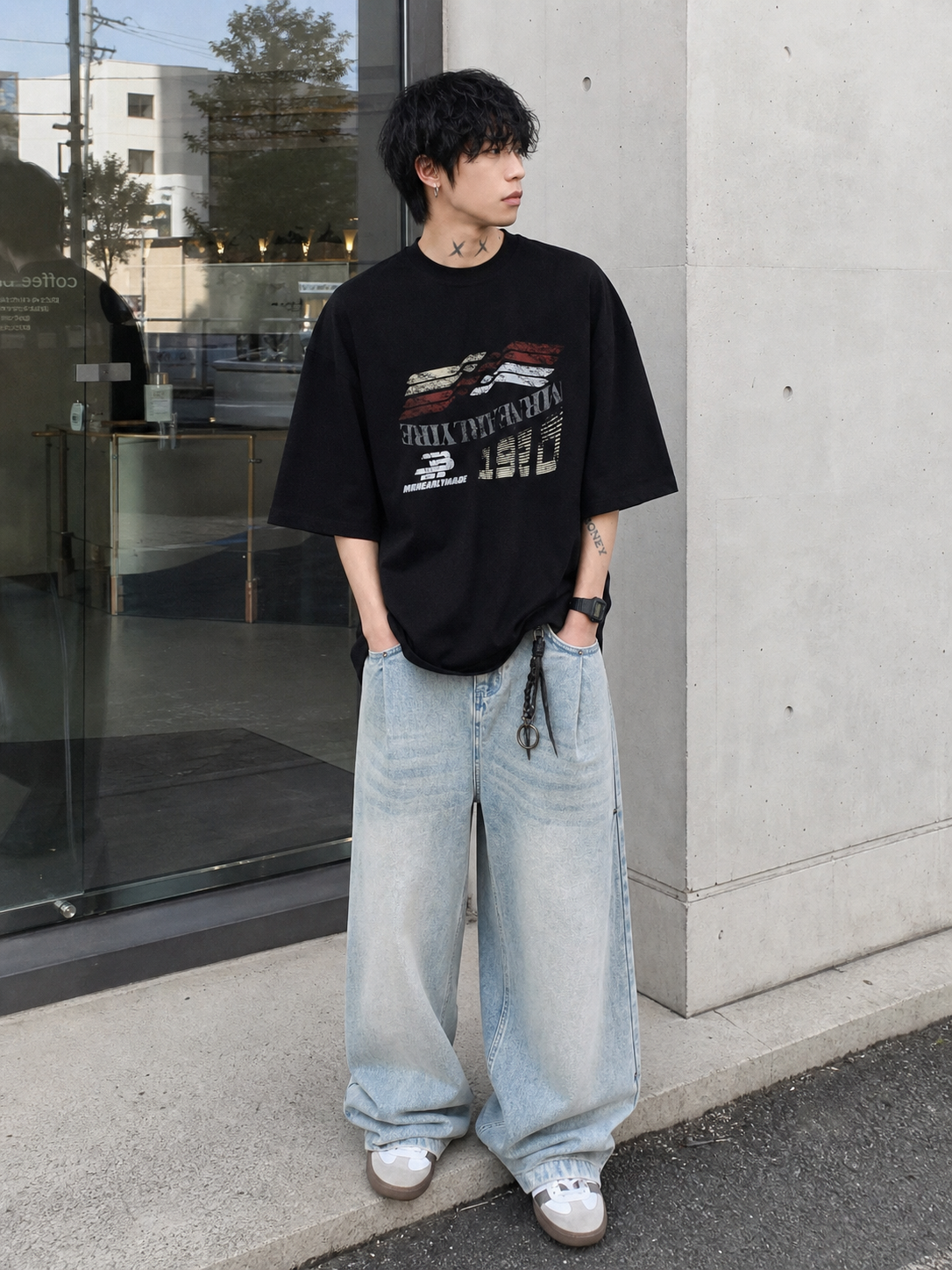 Gridline Drift Graphic Oversized Tee UGC showcase 1