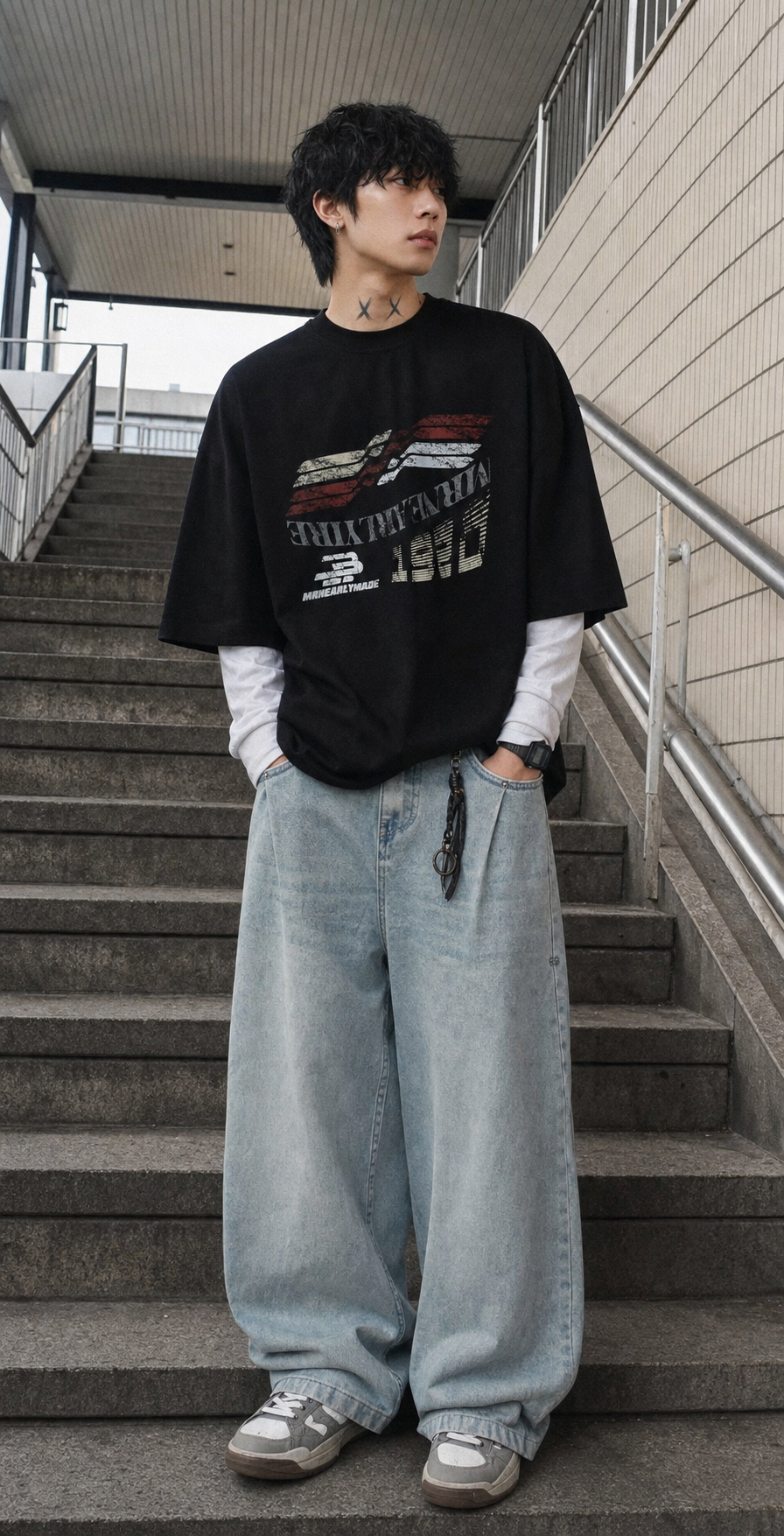 Gridline Drift Graphic Oversized Tee UGC showcase 4