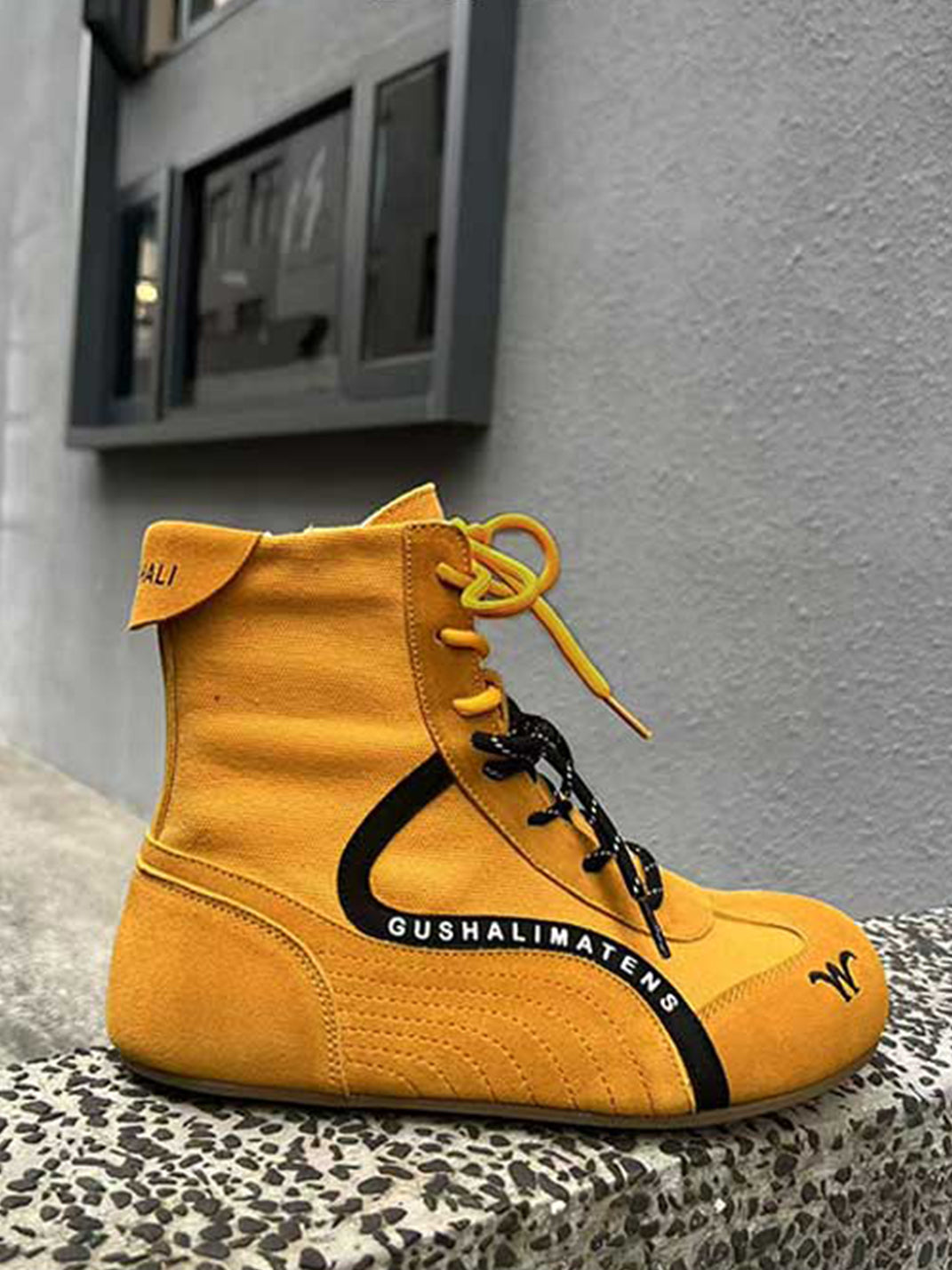 Double-Lace Suede Racing Training Boots - View 8