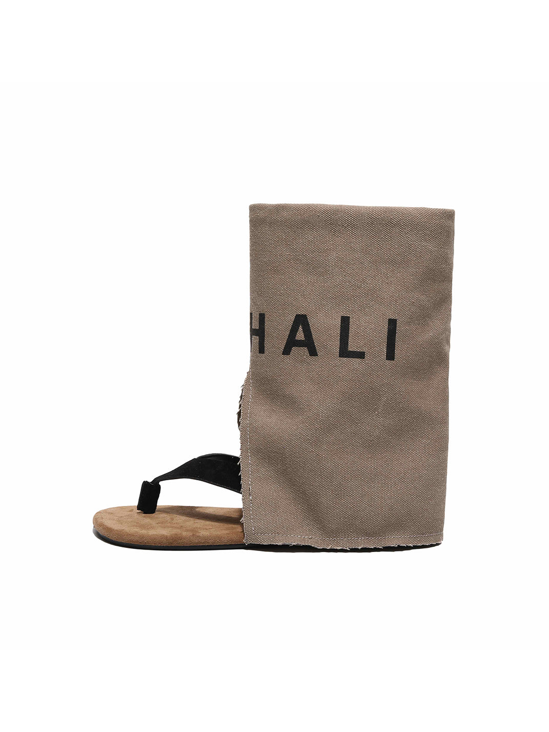 Split-Toe Suede Western Sandal Boots