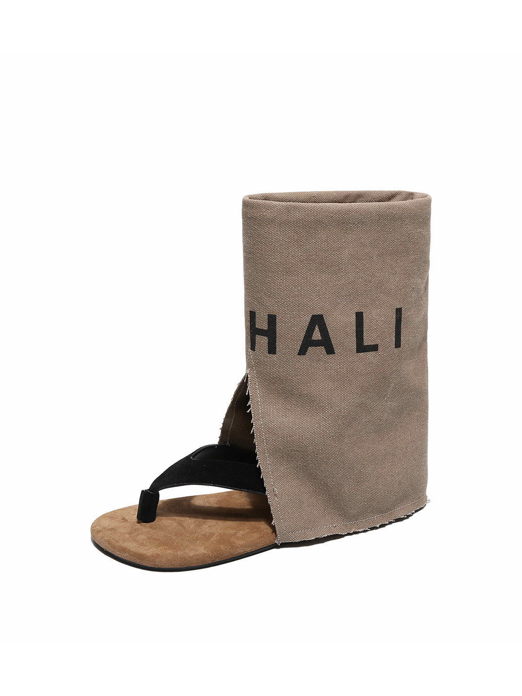 Split-Toe Suede Western Sandal Boots - View 9
