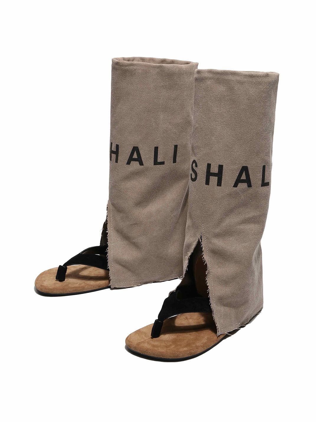 Split-Toe Suede Western Sandal Boots - View 19