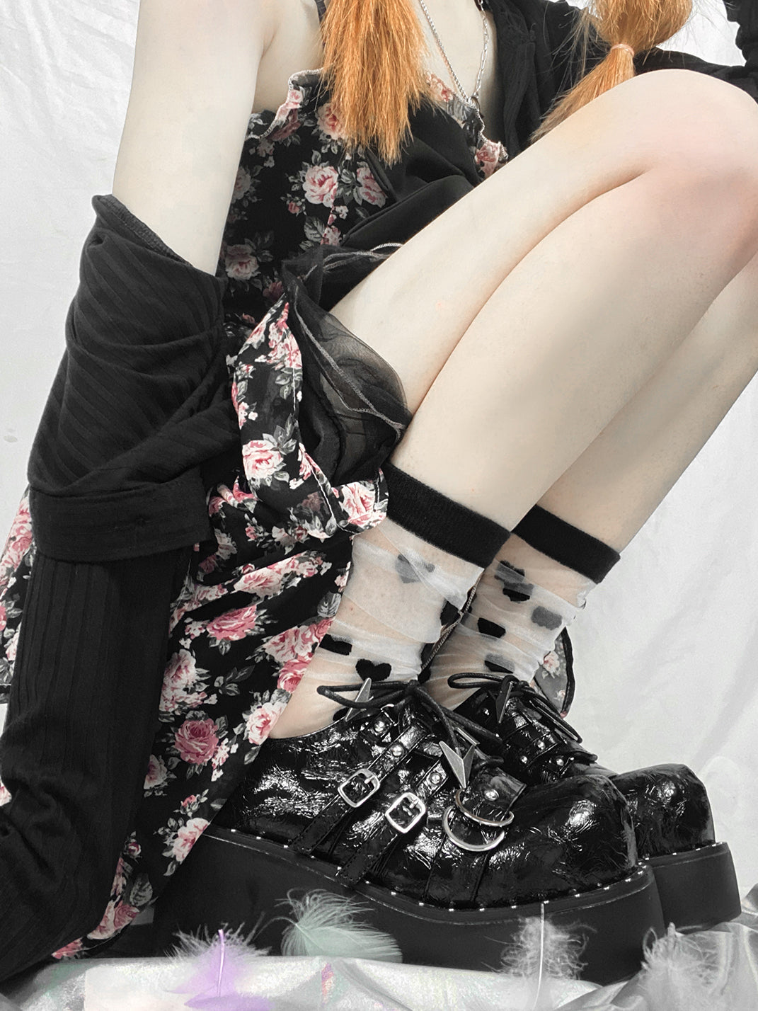 Multi-Buckle Gothic Platform Mary Janes - View 6