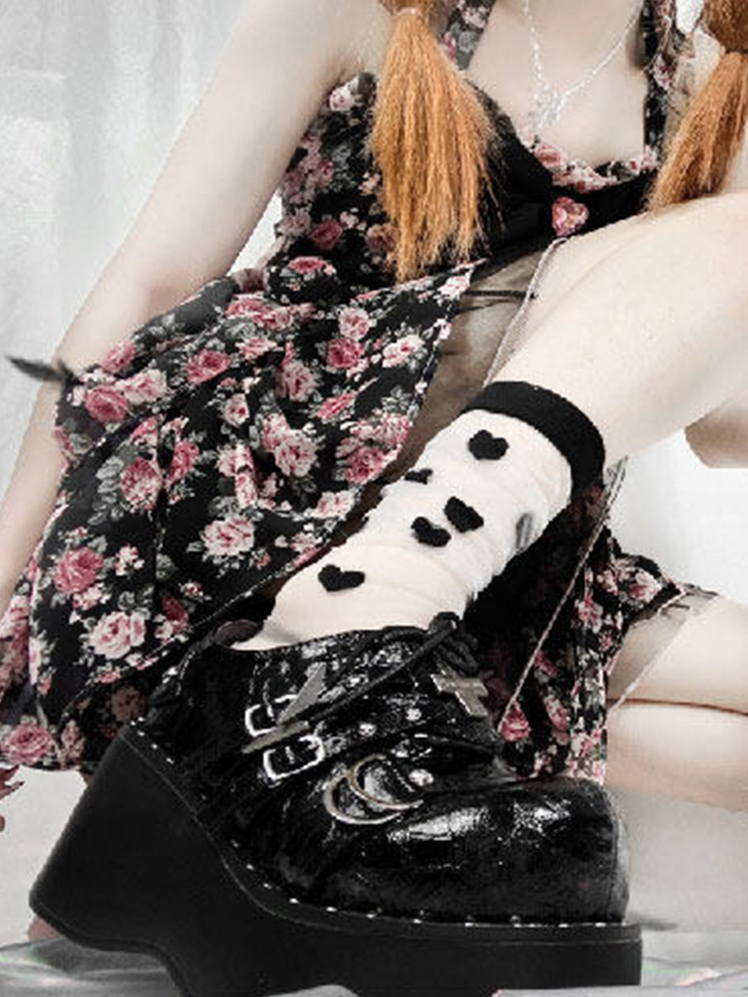 Multi-Buckle Gothic Platform Mary Janes - View 14