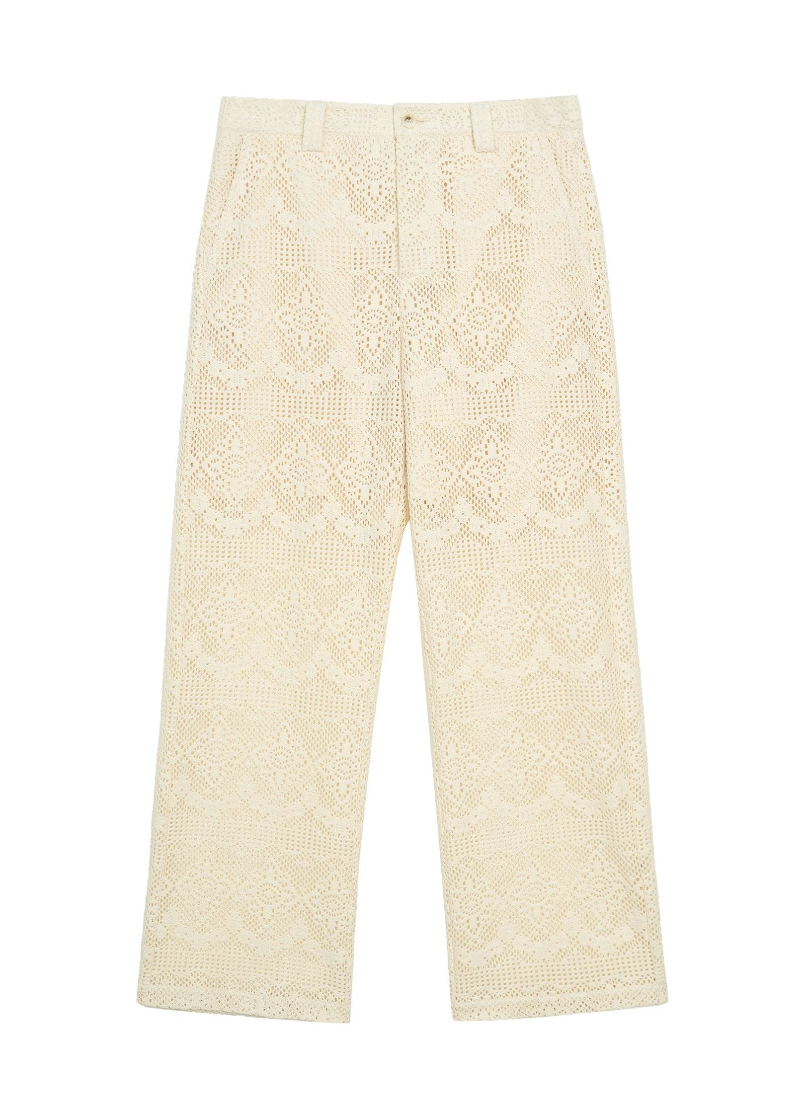 Elegant Unisex Spiral Lace Trousers - chiclara
