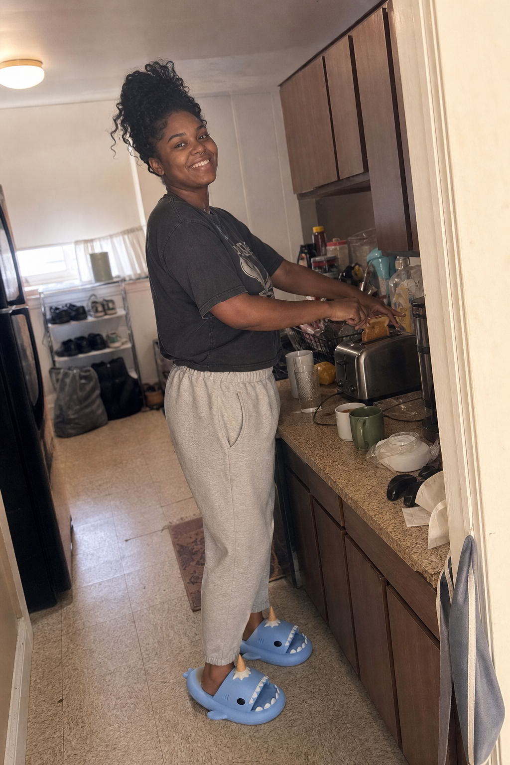 Ice Cream Shark Slippers UGC kitchen breakfast