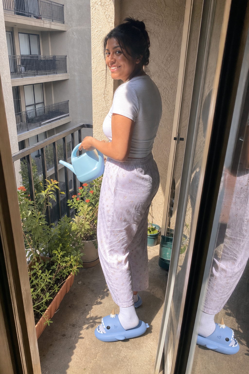 Ice Cream Shark Slippers UGC balcony plants