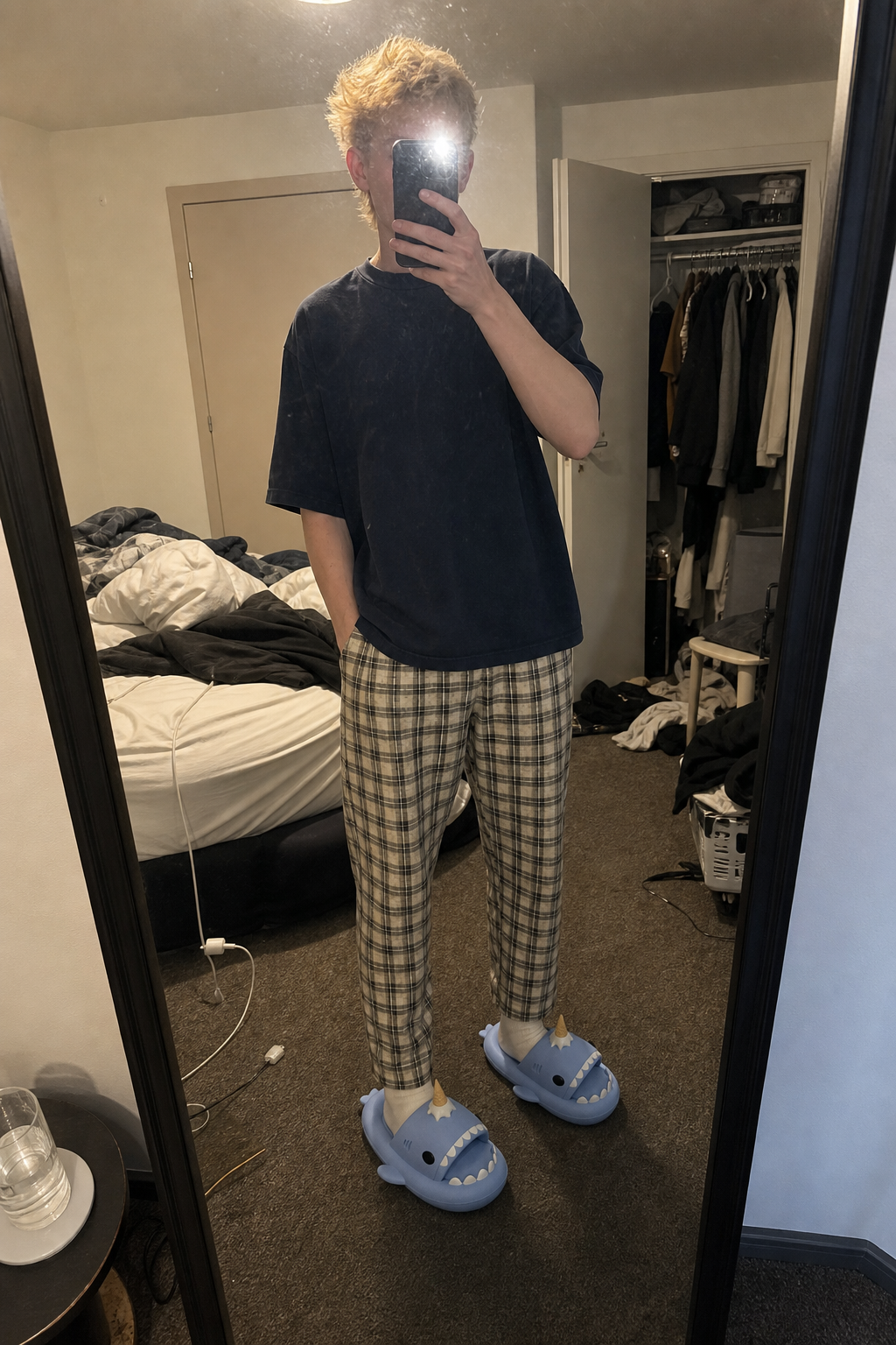 Ice Cream Shark Slippers UGC bedroom mirror