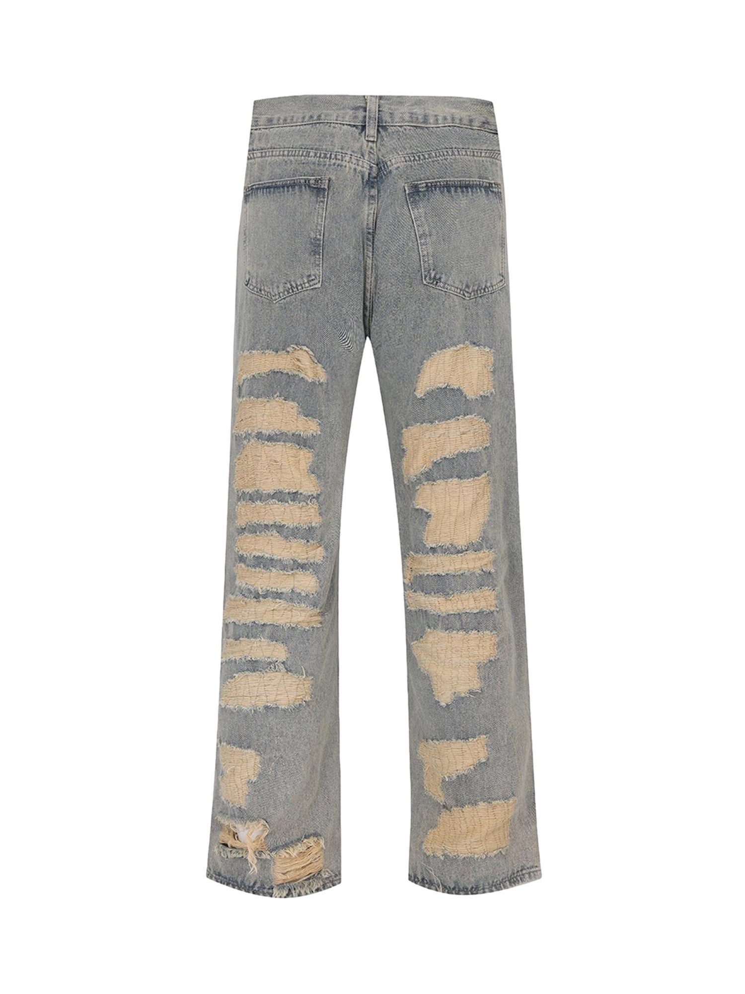 Vintage Ripped Embroidery Denim Jeans