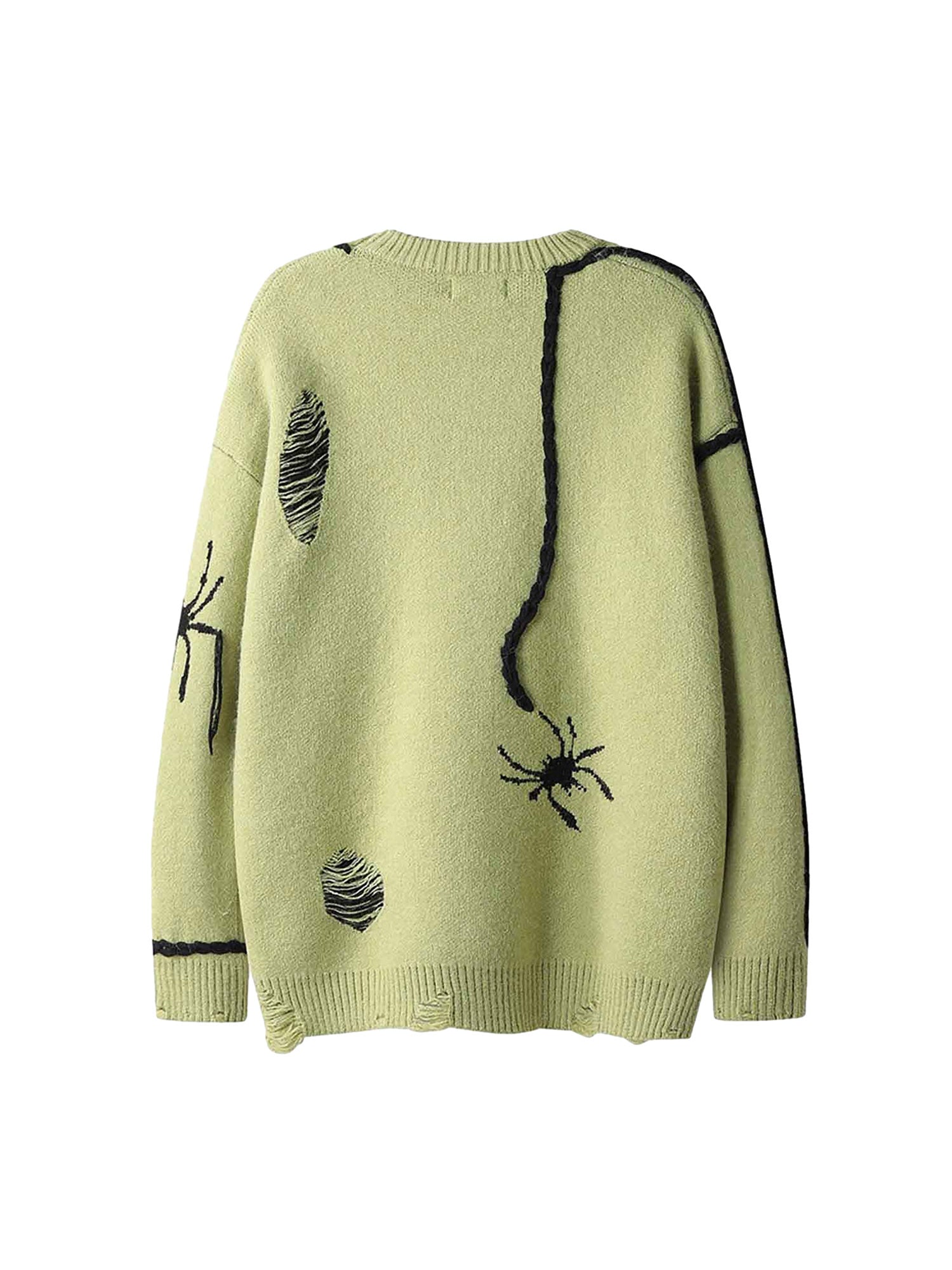 Thesupermade Spider Distressed Oversized Sweater