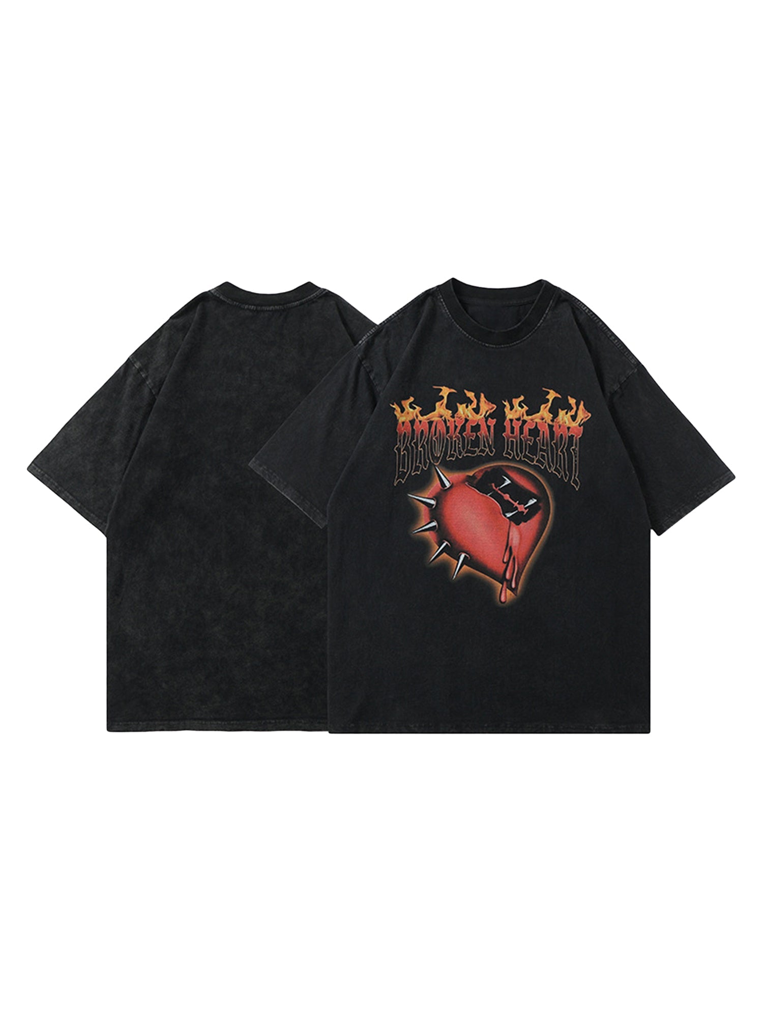 Thesupermade High Street Heart-print Dark T-shirt