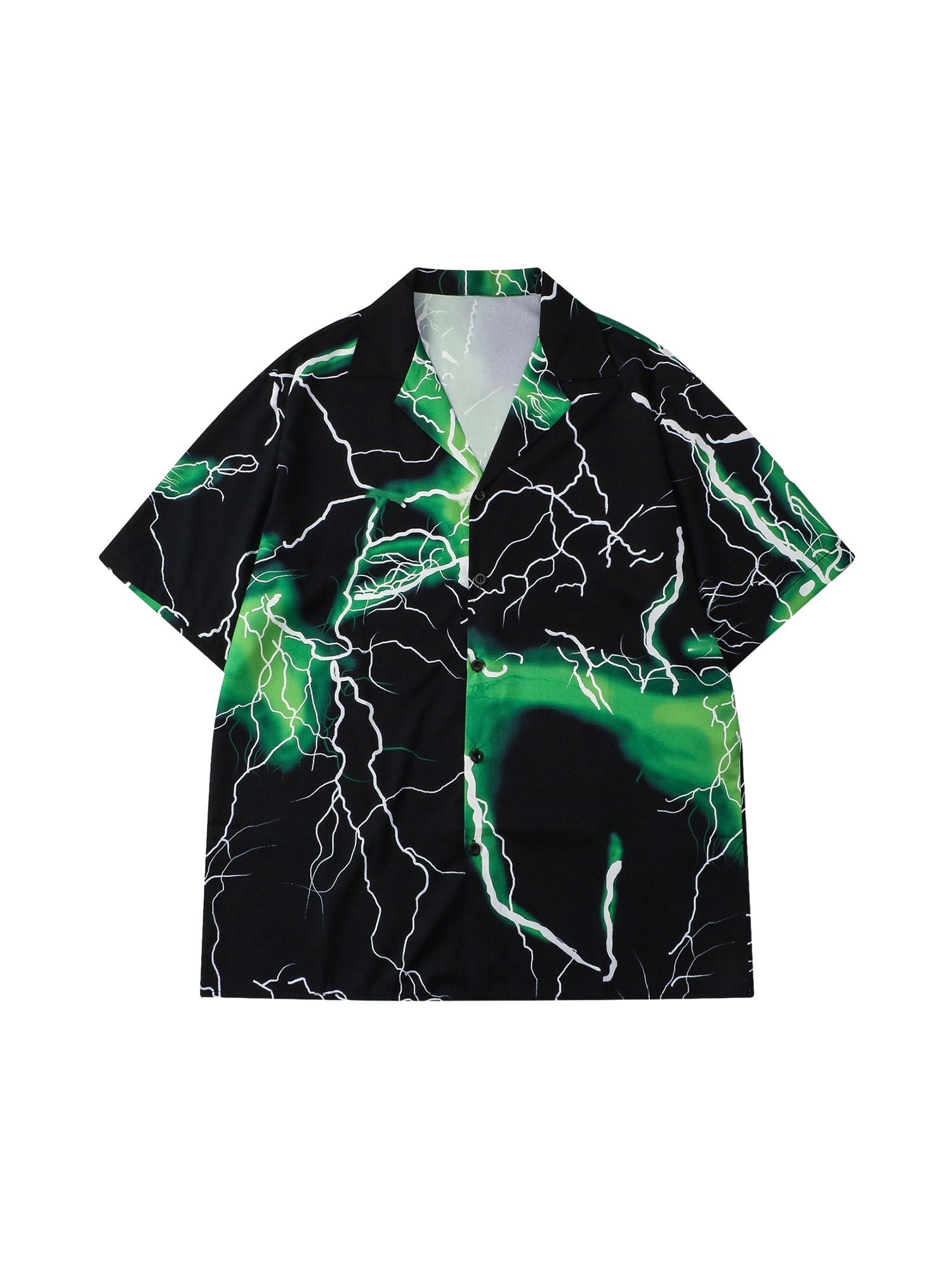 Thunder Graphic Hip-Hop Two-Piece Set